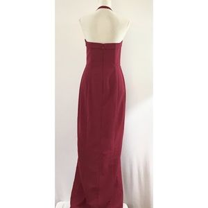 WAYF LACE-UP HALTER MAXI DRESS